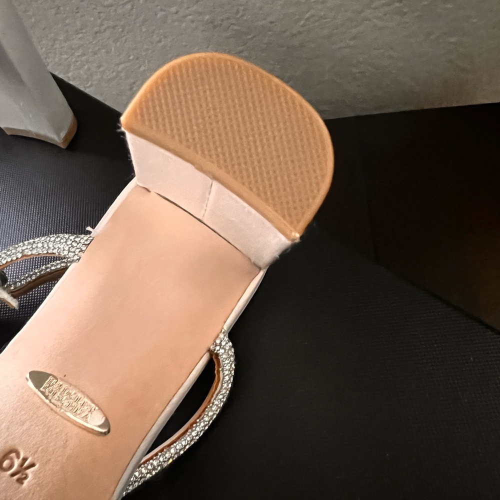 Badgley Mischka Kari Rhinestone Block Heel Shoe - Picture 6 of 8